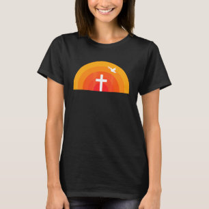 Jesus Cross Sunset Taube mit Olivenzweig Faith ch T-Shirt