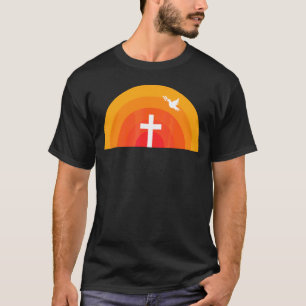 Jesus Cross Sunset Taube mit Olivenzweig Faith ch T-Shirt