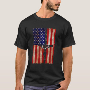 Jesus Cross USA Flag Religious Christlich Faith Ve T-Shirt
