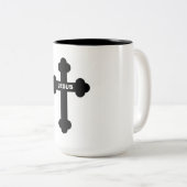 JESUS CROSS ZWEIFARBIGE TASSE (VorderseiteRechts)