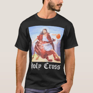 Jesus Crossover Basketball Heiliges Kreuz T-Shirt