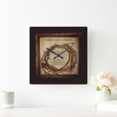 JESUS CROWN OF THORNS QUADRATISCHE WANDUHR (Zuhause)