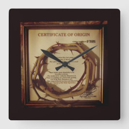 JESUS CROWN OF THORNS QUADRATISCHE WANDUHR