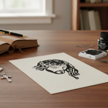 Jesus Crown of Thorns Wood Art Rubber Briefmarke