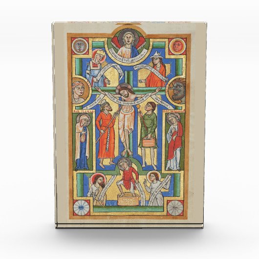 Jesus Cruciated Medieval Beleuchtung Fotoblock (Vorderseite)