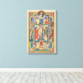 Jesus Cruciated Medieval Beleuchtung Leinwanddruck (Insitu (Holzboden))