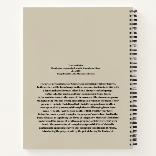 Jesus Cruciated Medieval Beleuchtung Notizblock (Rückseite)