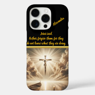 Jesus Crucified Oove Reflektives blaues Wasser iPhone 16 Pro Hülle