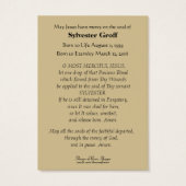 Jesus Crucifix Rose Beerdigung Gedenkkarte - (Rückseite)