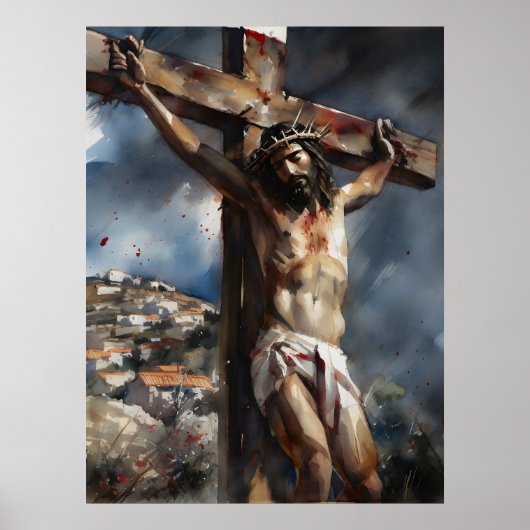 Jesus Crucifixe auf Golgotha Poster (Vorne)
