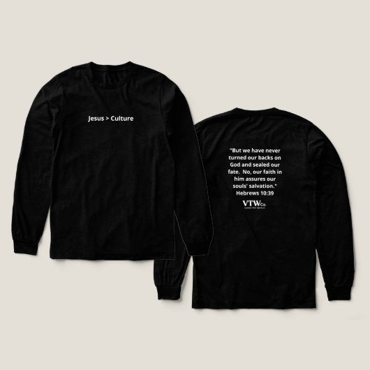 Jesus > Culture Bella Leinwand Long Sleeve T-Shirt Tri-Blend Shirt (Design Vorderseite & Rückseite)