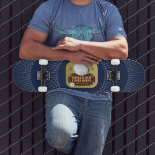 Jesus Cures Pill Tablette Tin Christlich Halo Cros Skateboard