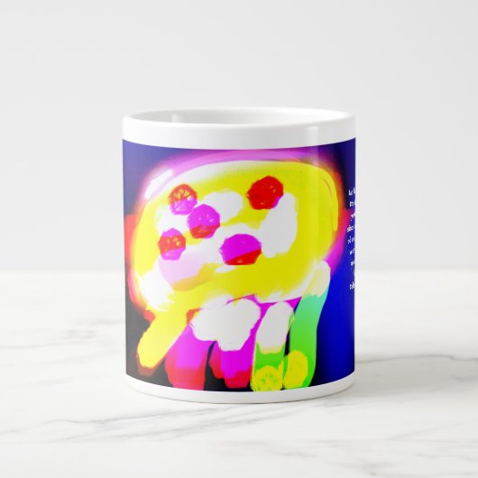 Jesus dankbar Jumbo-Tasse (Vorderseite)
