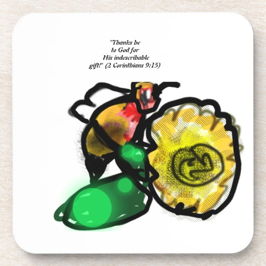 Jesus Danke Getränkeuntersetzer (Vorderseite)