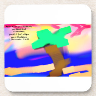 Jesus danke getränkeuntersetzer