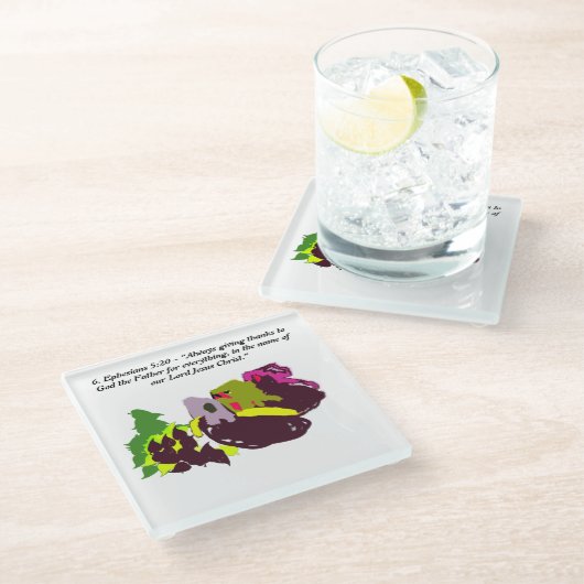 Jesus danke glasuntersetzer (Schrägansicht)