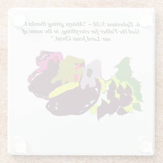 Jesus danke glasuntersetzer (Rückseite)