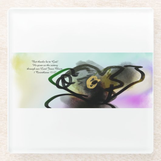 Jesus Danke Glasuntersetzer (Vorderseite)