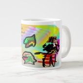 Jesus Danke Jumbo-Tasse (Vorderseite Rechts)