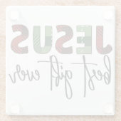 Jesus das beste Geschenk aller Weihnachten Gott Ge Glasuntersetzer (Rückseite)