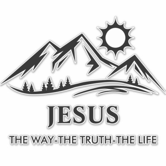 Jesus das Christliche Leben der Wahrheit Aufkleber (Vorderseite)