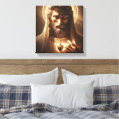JESUS DAS HERZ DES LICHTES LEINWANDDRUCK (Insitu (Schlafzimmer))