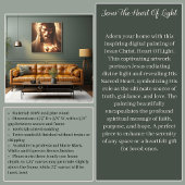 JESUS DAS HERZ DES LICHTES LEINWANDDRUCK