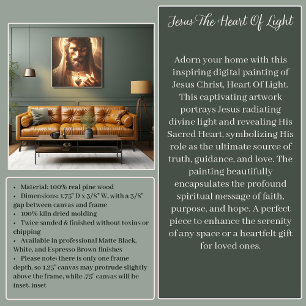 JESUS DAS HERZ DES LICHTES LEINWANDDRUCK