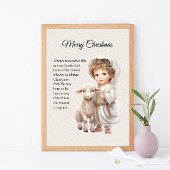 Jesus das Lamm Gottes Weihnachten Poster