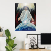 Jesus, Das Licht der christlichen Welt Poster (Heimbüro)