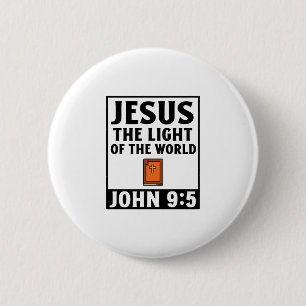 Jesus das Licht der Welt christliche Glaubenssache Button