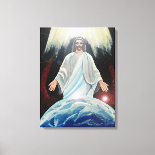 Jesus, das Licht der Welt umhüllte Leinwand Kunst
