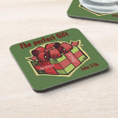 Jesus das perfekte Geschenk Weihnachten Getränkeuntersetzer (Linke Seite)