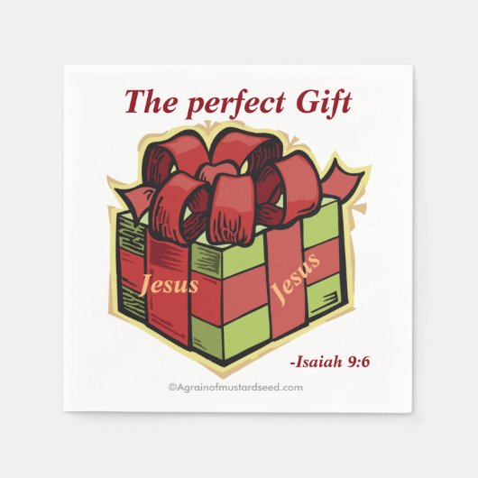 Jesus das perfekte Geschenk Weihnachten Serviette (Vorderseite)