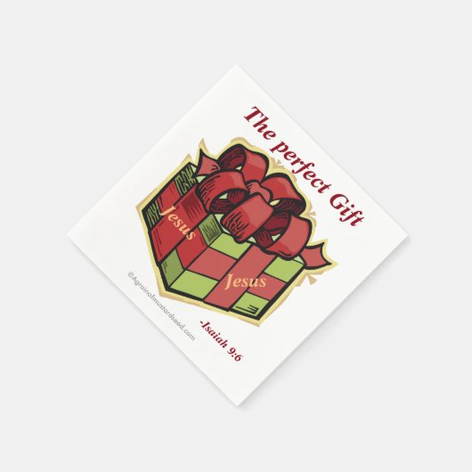 Jesus das perfekte Geschenk Weihnachten Serviette (Ecke)