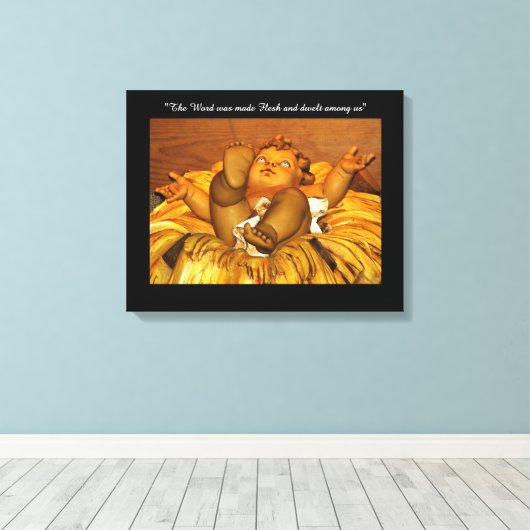 Jesus "Das Wort wurde Fleisch gemacht" überzogen C Leinwanddruck (Insitu (Holzboden))