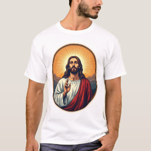 Jesus Dawn Crest Vintage Gravur T-Shirt