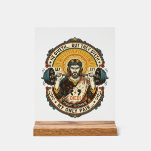 Jesus Dead Kopfhörer Mid Set Stille Workout Gym H Acrylschild