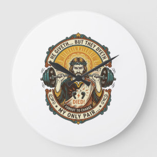 Jesus Dead Kopfhörer Mid Set Stille Workout Gym H Große Wanduhr