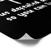 Jesus Defeated Death So You Can Live Christian Fai Poster (Ecke)