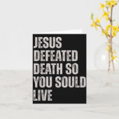 Jesus Defeated Death So You Could Live Karte (Gelbe Blume)