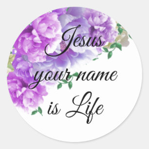 Jesus, dein Name ist Leben, Rund-Aufkleber Runder Aufkleber
