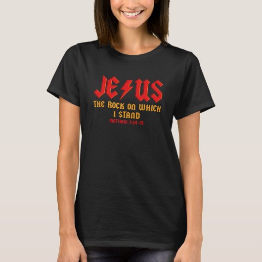 Jesus den Christlichen Felsen, auf dem ich Matthew T-Shirt (Vorderseite)