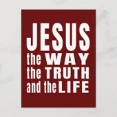 Jesus den Weg der Wahrheit und des Lebens Postkarte (Vorderseite)