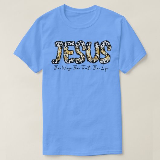 Jesus den Weg des Lebens religiös Christlich T-Shirt (Design vorne)