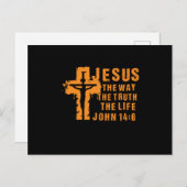 Jesus den Weg, die Wahrheit das Leben Religion Got Postkarte (Vorne/Hinten)
