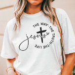 Jesus den Weg, die Wahrheit, das Leben Tri-Blend Shirt<br><div class="desc">Feiern Sie Ihren Glauben mit unserem Jesus Der Weg, Die Wahrheit, Das Shirt des Lebens. Mit einem kühlen Kreuz und der inspirierenden Botschaft "Jesus Der Weg, Die Wahrheit, Das Leben" in elegantem Schriftsatz ist dieses Shirt perfekt für diejenigen, die gewollt haben, ihre spirituellen Überzeugungen auf stilvolle und sinnvolle Weise zum...</div>