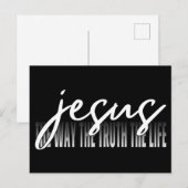 Jesus den Weg, die Wahrheit des Lebens Postkarte (Vorne/Hinten)