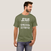 Jesus Depression Zerstörer QR-Code-Schriftstellen T-Shirt (Vorne ganz)