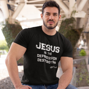 Jesus Depression Zerstörer Reiches Leben Christlic T-Shirt